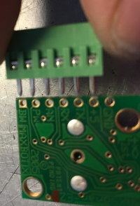 connector by vias on sensor